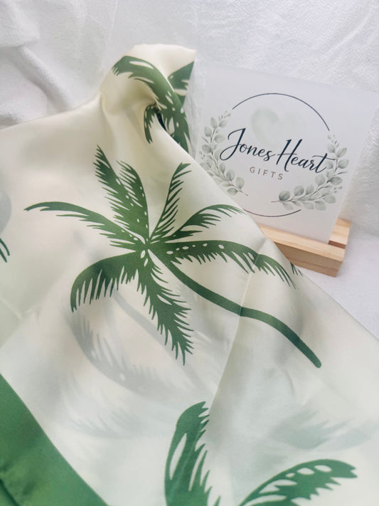 Coconut Tree Palm Scarf | Satin