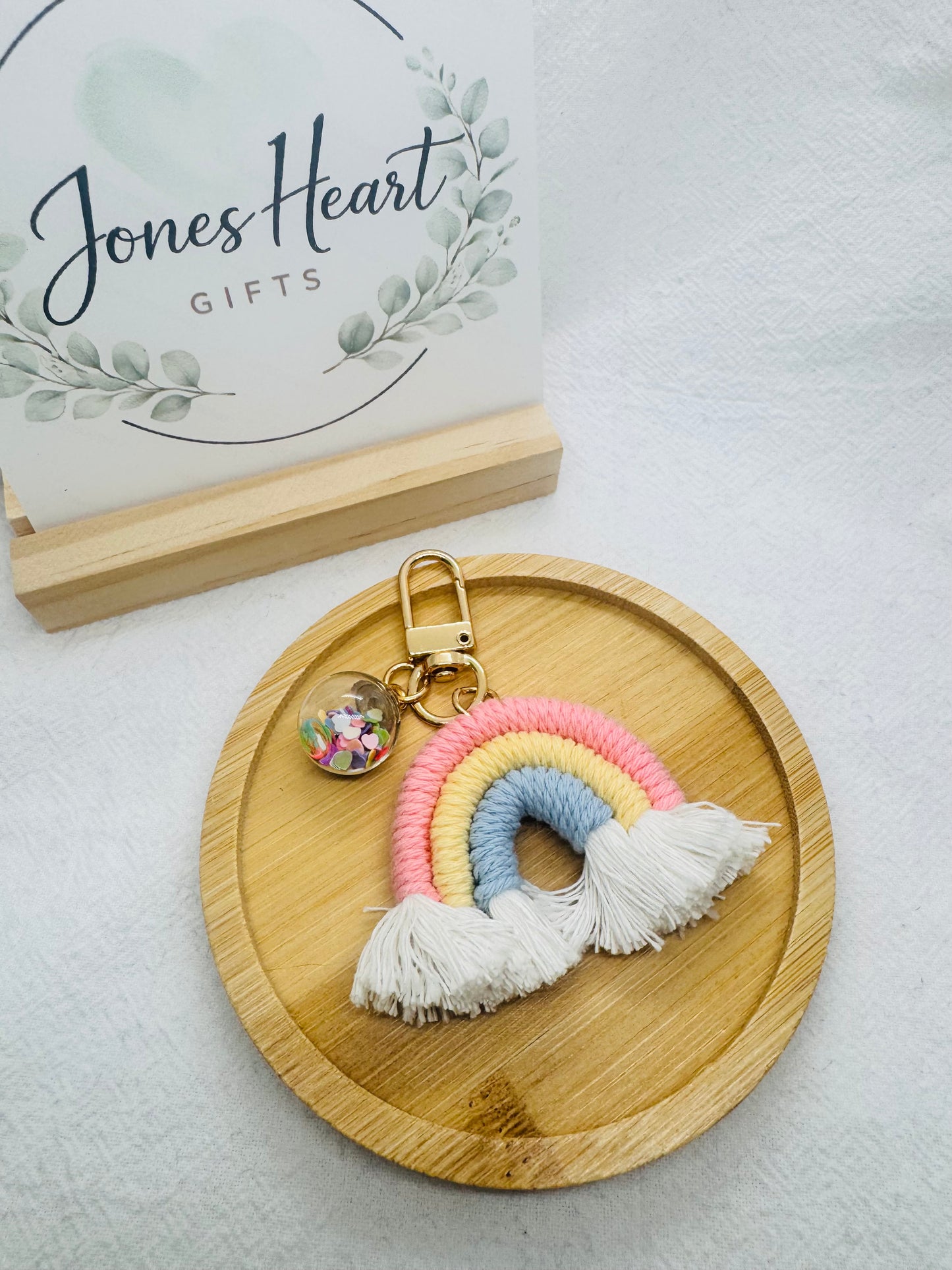 Keychain with Rainbow with Tassel
